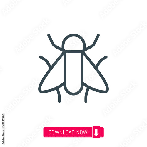 Fly icon, vector