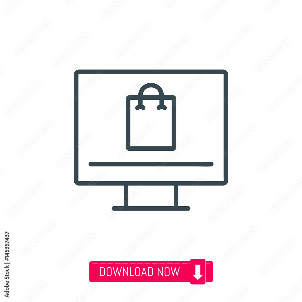 Online shop icon, vector Online shop icon, vector