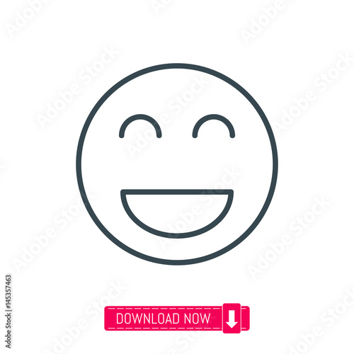 Smile icon, vector