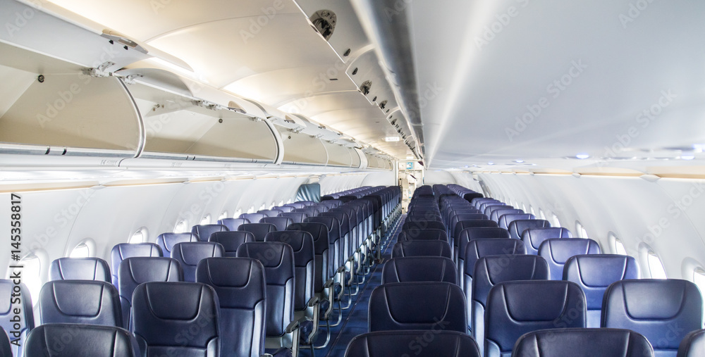 Innenansicht eines Verkehrsflugzeugs
