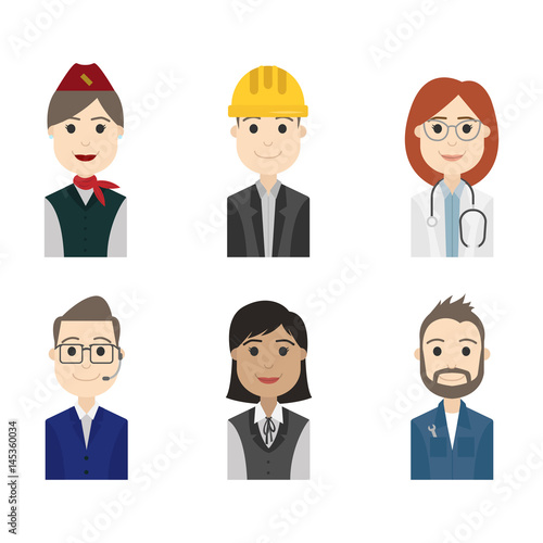 simple people avatar business and carrier character