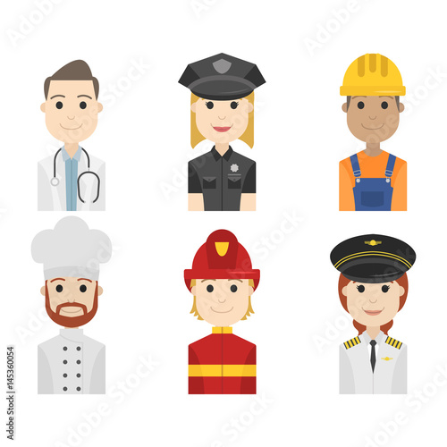 simple people avatar business and carrier character