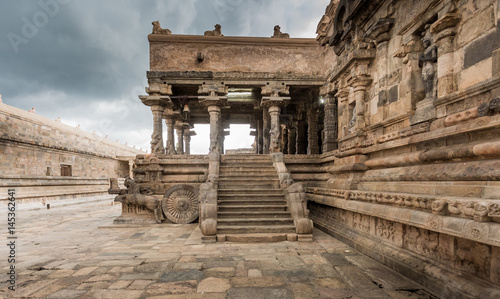 Ancient Hindu temple in Tamil Nadu, India built by Chola kings