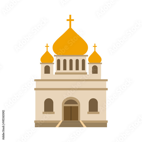 Orthodox church flat icon