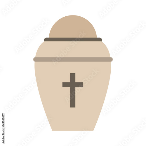 Ashes in an urn flat icon