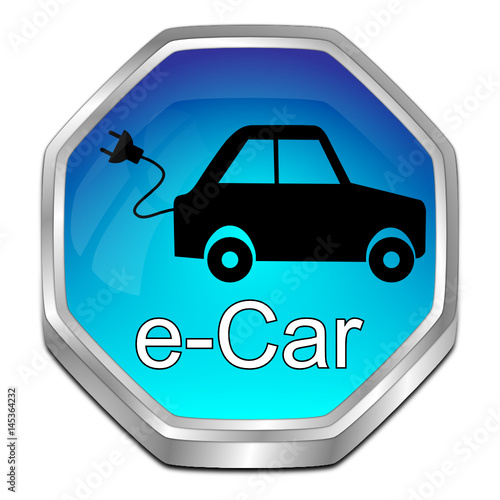 e-Car Button - 3D illustration