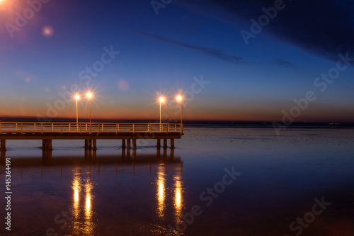 Pier at night - Jurata, Poland