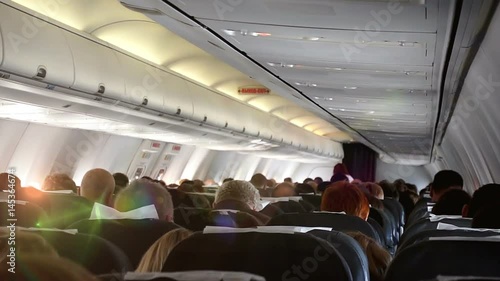 The plane hit the turbulence zone, a first-person view, hd 1080p
