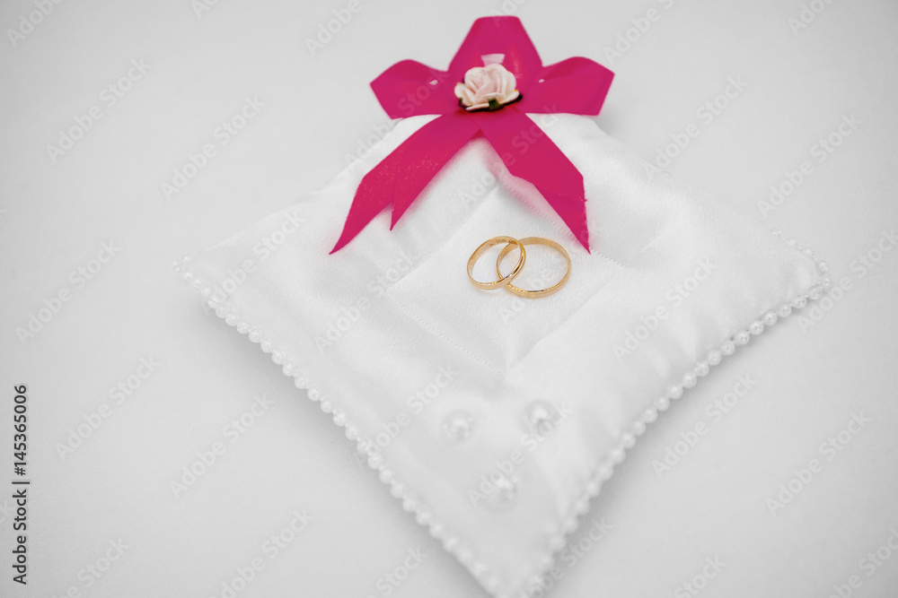 ring pillow with orange ribbon ring pillow with orange ribbon