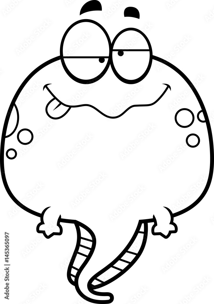 Obraz premium Drunk Cartoon Tadpole