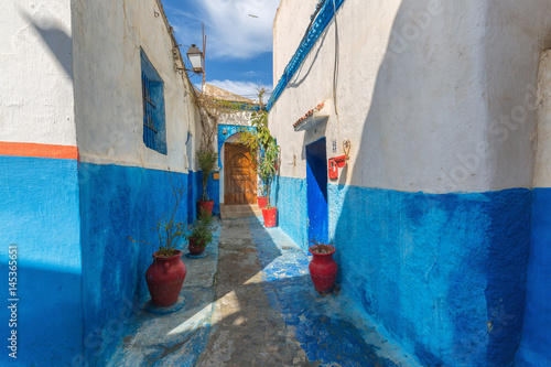 Narrow alley in Medina Rabat, Morocco
