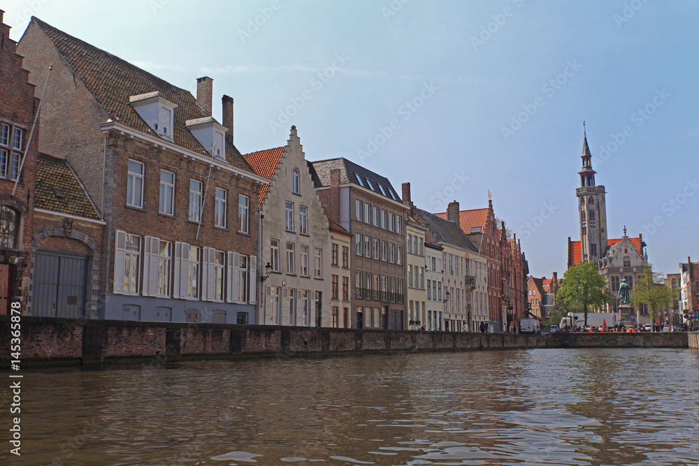 Streets of old city Bruges 
