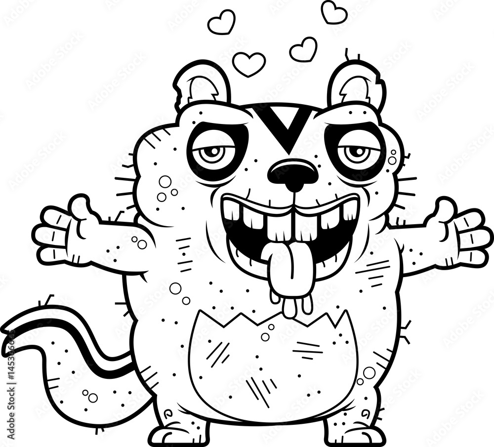 Cartoon Ugly Chipmunk Hug Cartoon Ugly Chipmunk Hug