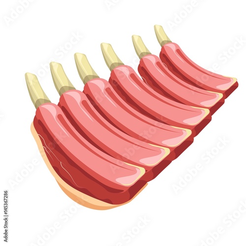 Stack of rack meat