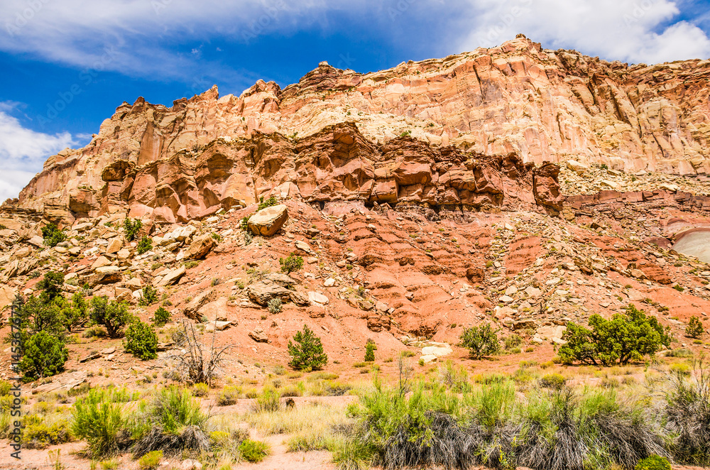 Fototapeta premium Red rock canyons in Capitol Reef National Park in Utah, USA