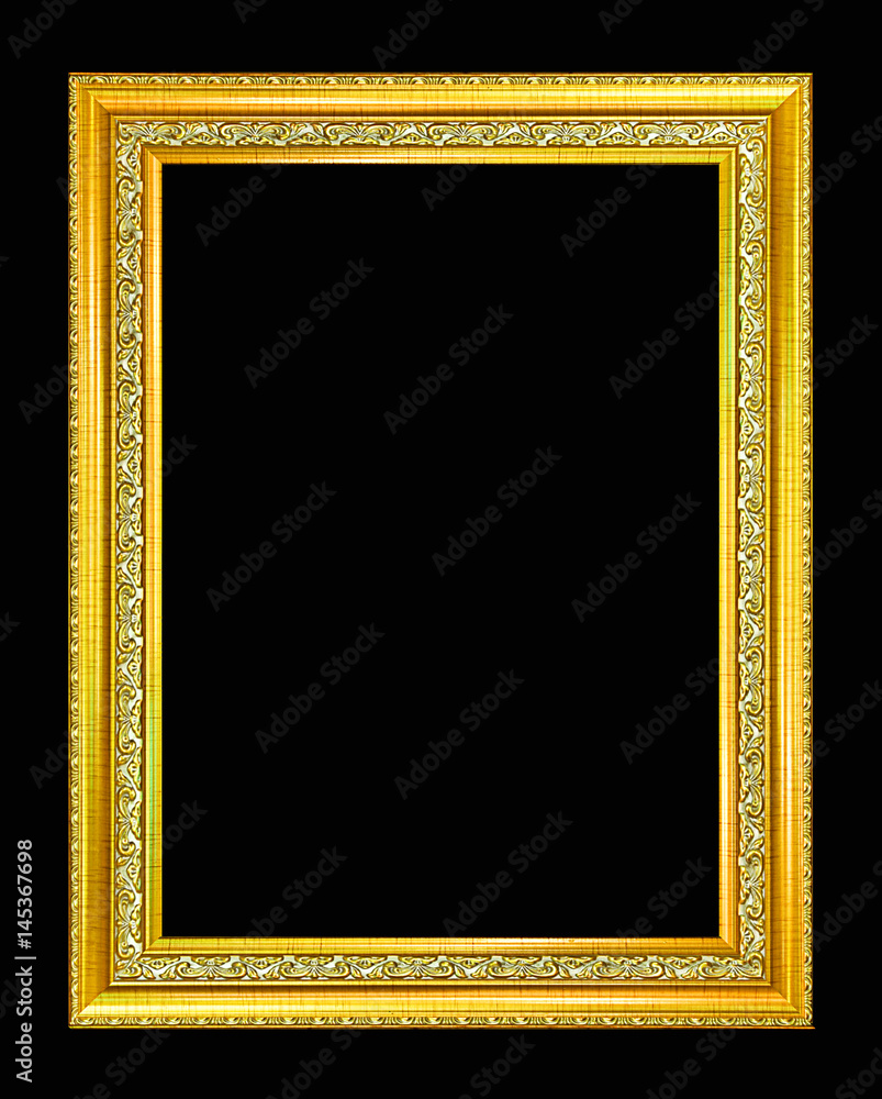 gold picture frame. Isolated on white background gold picture frame. Isolated on white background