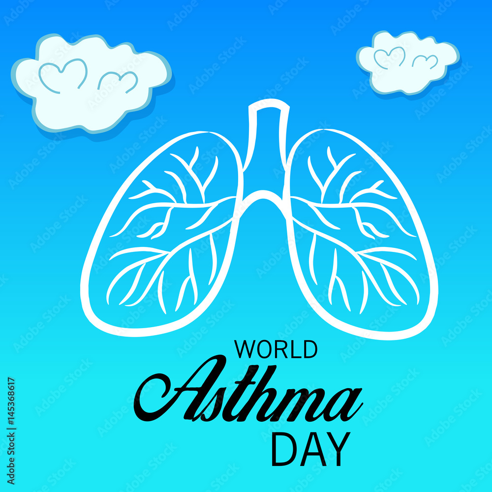 Naklejka premium World Asthma Day.