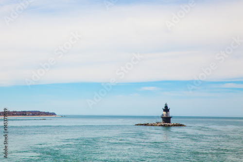Seascape with Orient Point Lighthouse, Long Island, New York 