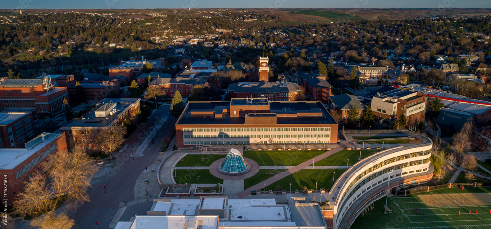 Washington State University campus aerial view Stock Photo  Adobe Stock