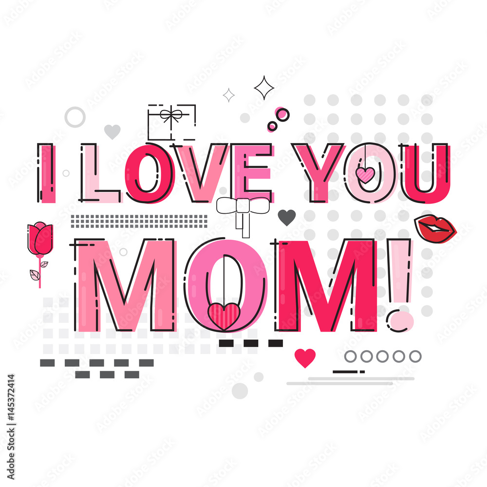 Happy Mother Day, Spring Holiday Greeting Card Banner Vector Illustration Happy Mother Day, Spring Holiday Greeting Card Banner Vector Illustration