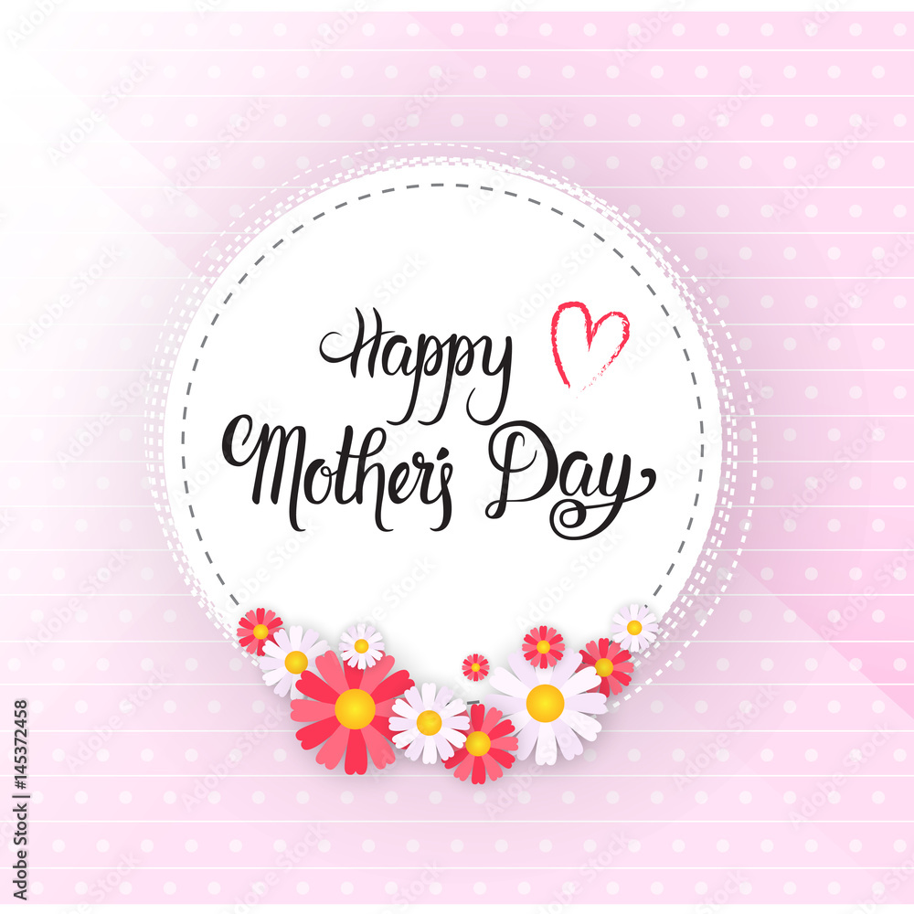 Happy Mother Day, Spring Holiday Greeting Card Banner Flat Vector Illustration Happy Mother Day, Spring Holiday Greeting Card Banner Flat Vector Illustration
