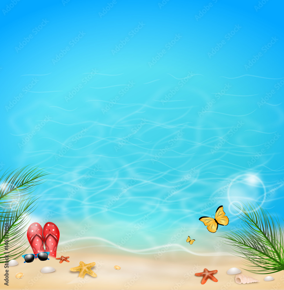 summer background with sandy beach summer background with sandy beach