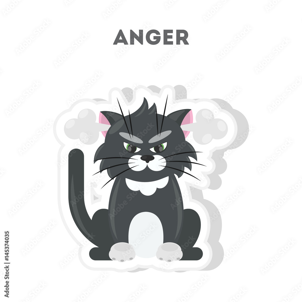 Angry Cat React | Sticker