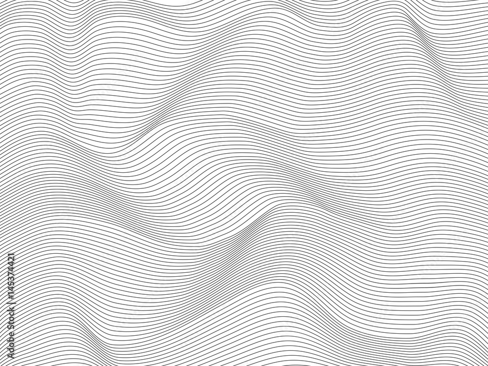 Wave Stripe Background.Gray Wavy Background.