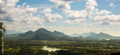 Green valley and blue sky, Ceylon scenery