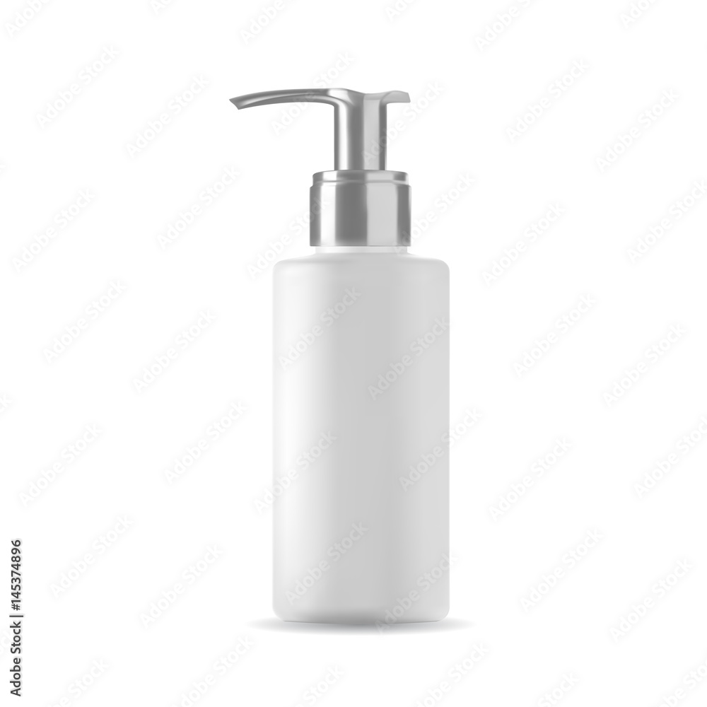 Isolated soap bottle on white background. 3D illustration. Isolated soap bottle on white background. 3D illustration.