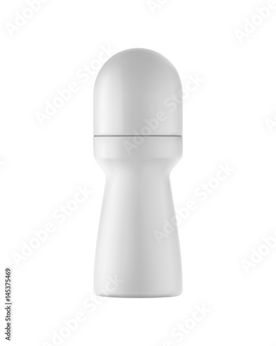 Isolated deodorant bottle on white background. 3D illustration.