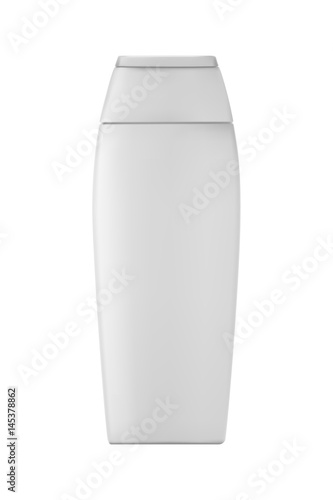 Isolated shampoo bottle on white background