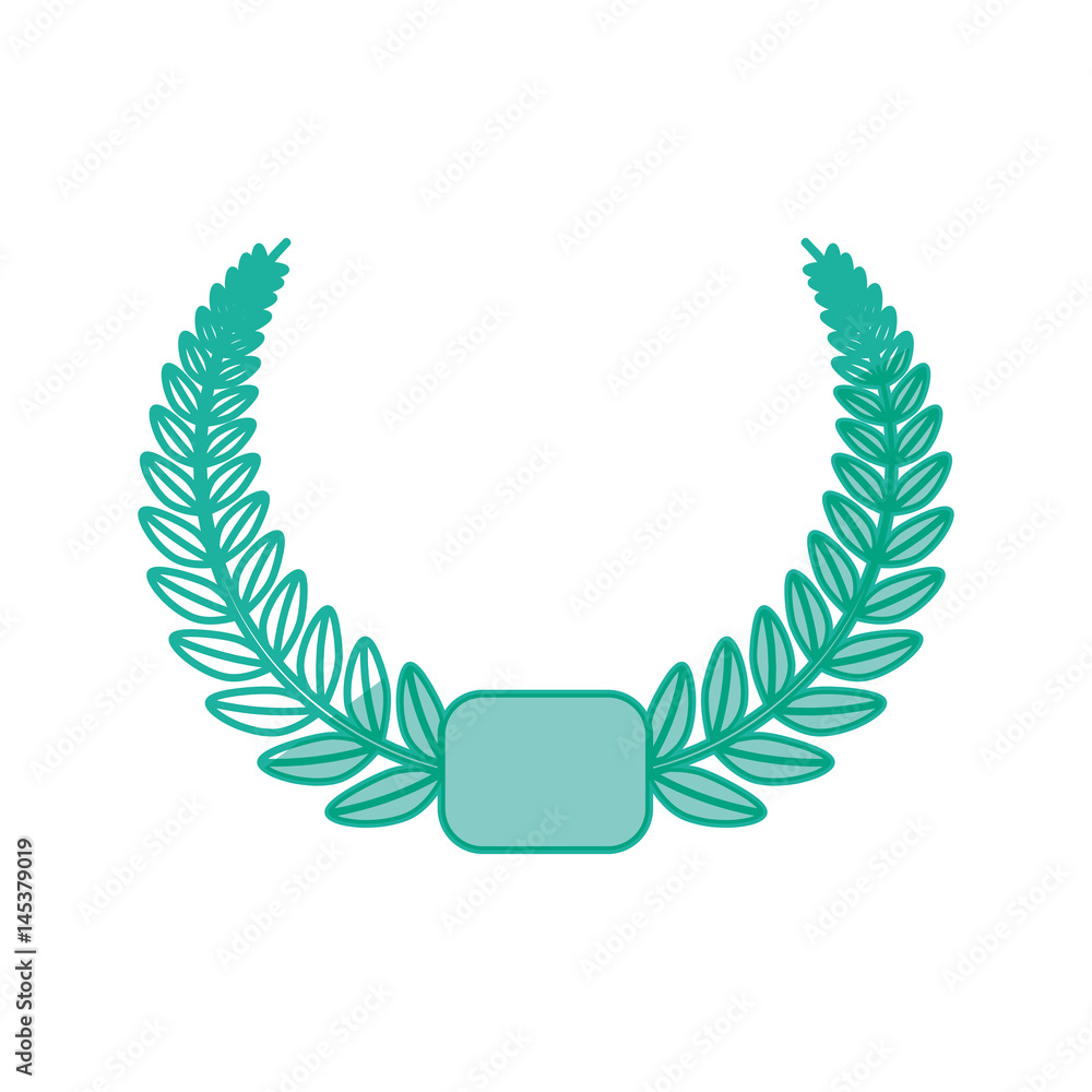 Wreath leaves ornament icon vector illustration graphic design Wreath leaves ornament icon vector illustration graphic design