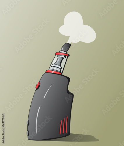 Hand-drawn vector illustration of the vaping device