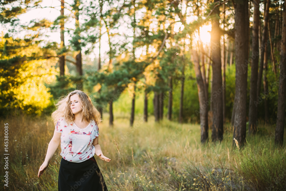 Young Pretty Plus Size Caucasian Happy Smiling Laughing Girl Woman Young Pretty Plus Size Caucasian Happy Smiling Laughing Girl Woman