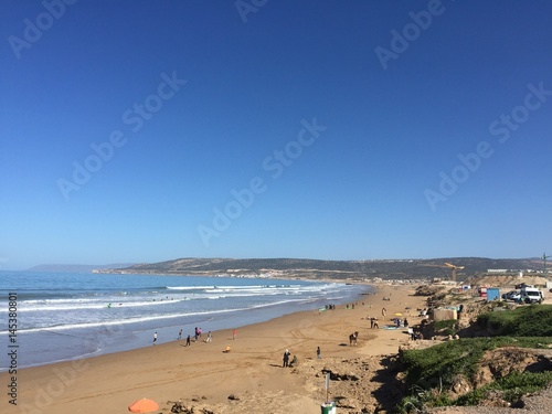beautiful beach in Tamraghte, Morocco