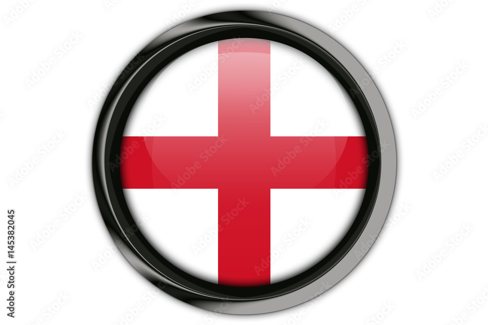 England flag in the button pin Isolated on White Background England flag in the button pin Isolated on White Background