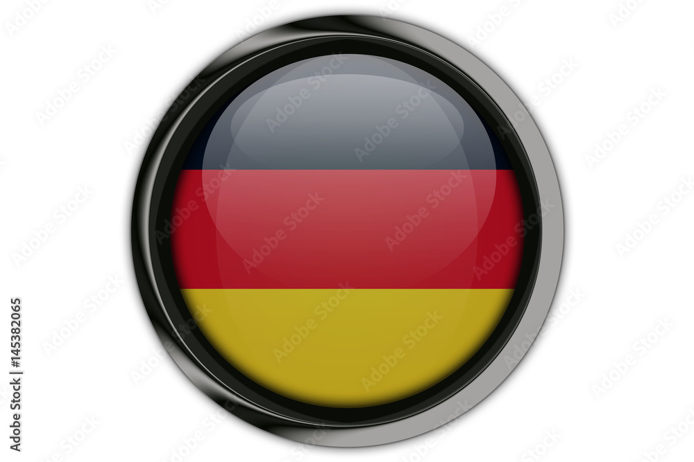 Germany flag in the button pin Isolated on White Background Germany flag in the button pin Isolated on White Background