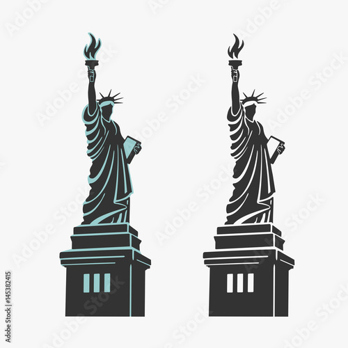 New York Statue of Liberty Symbol Vector