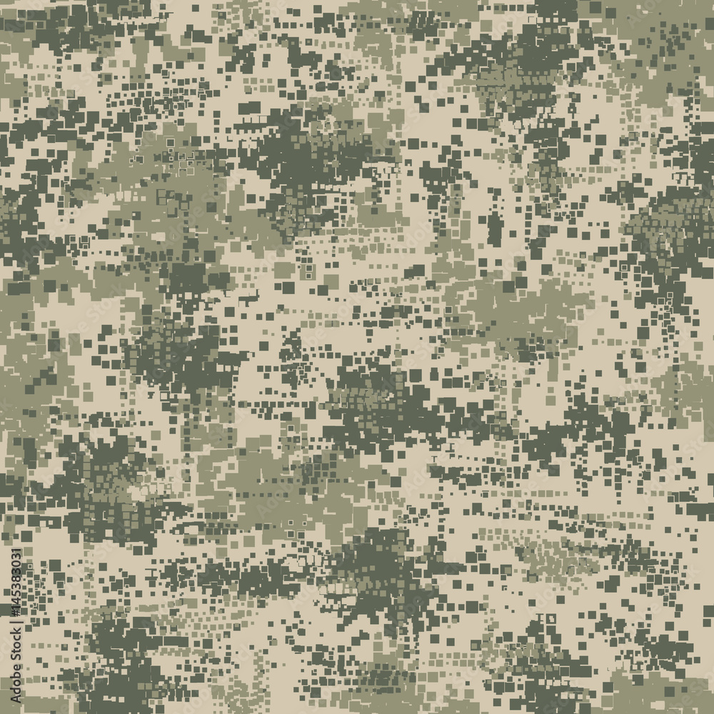 Military army uniform pixel seamless pattern. Vector camouflage digital  soldier background texture Stock Vector | Adobe Stock