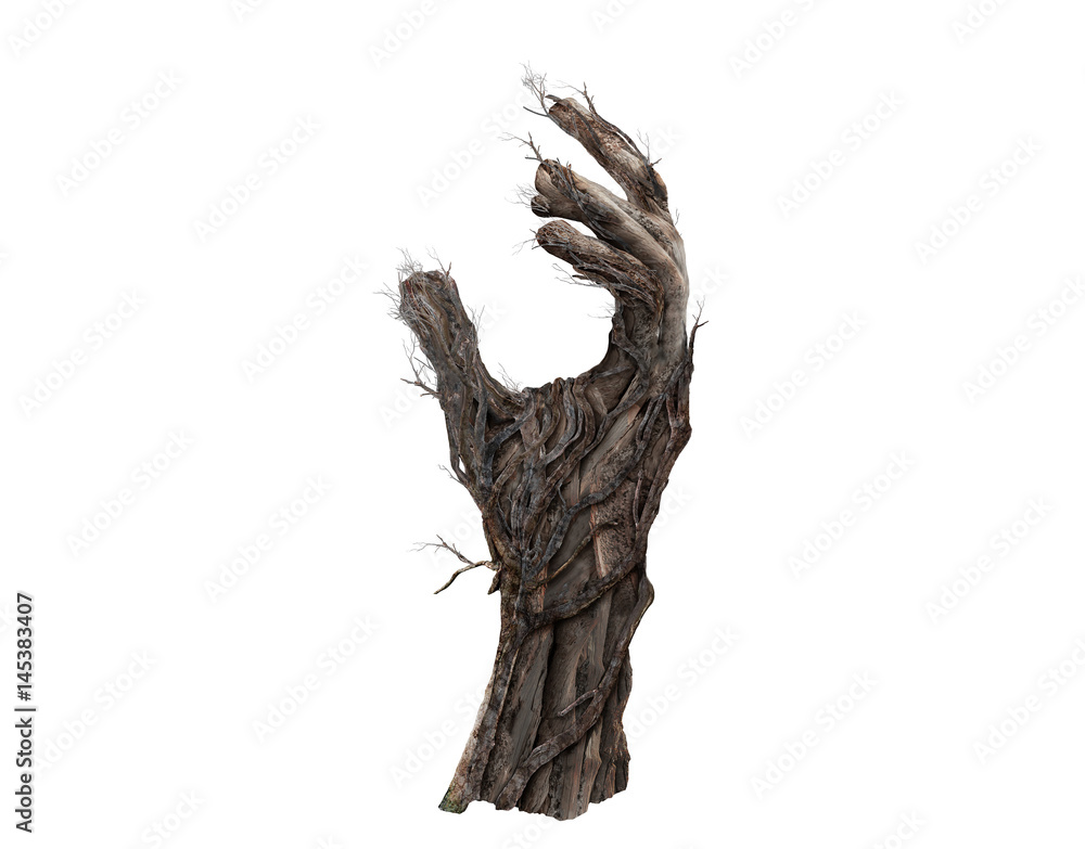 Fototapeta premium hand tree isolate on white background