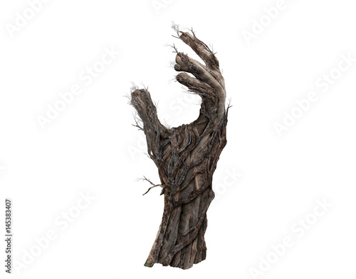 hand tree isolate on white background