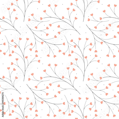 Sweet seamless pattern with hearts