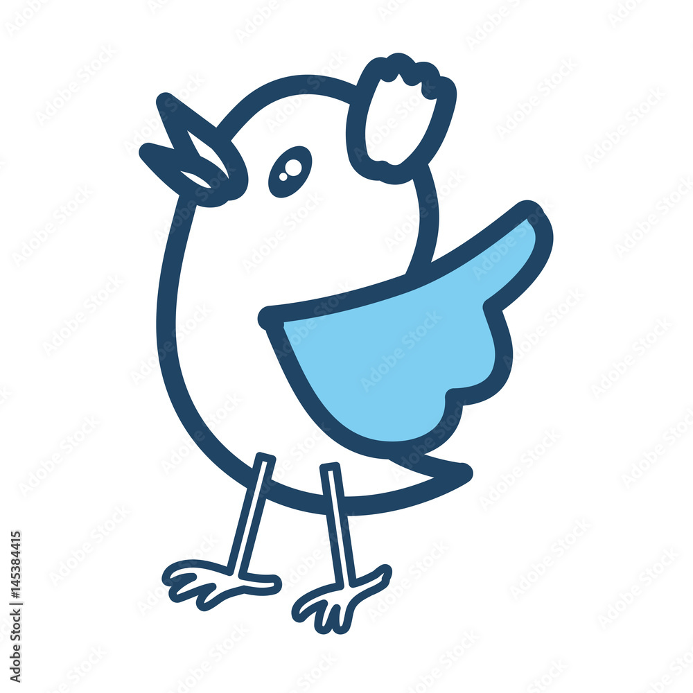 Fototapeta premium Bird cute cartoon icon vector illustration graphic design