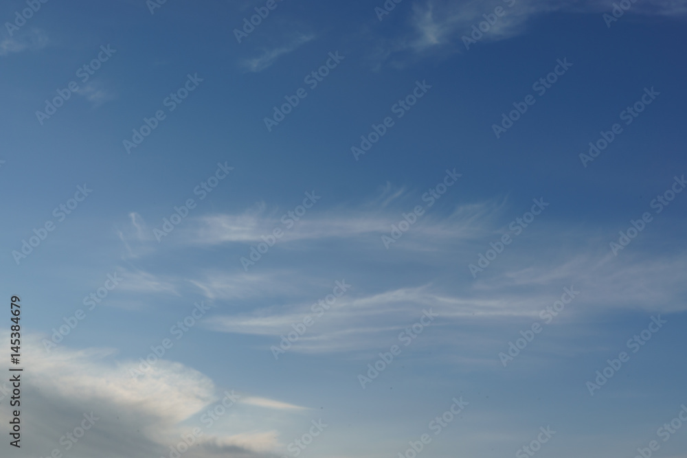 Fototapeta premium Blue romantic sky with clouds