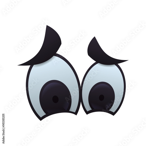 Cartoon eyes expression icon vector illustration graphic design