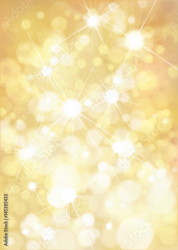 Vector bokeh, sparkle, golden background.