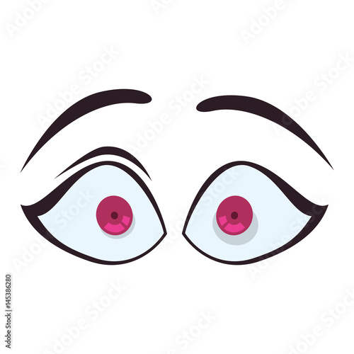 Cartoon eyes expression icon vector illustration graphic design