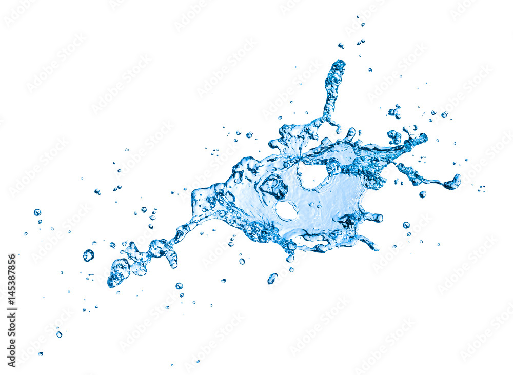 water splash isolated on white background water splash isolated on white background