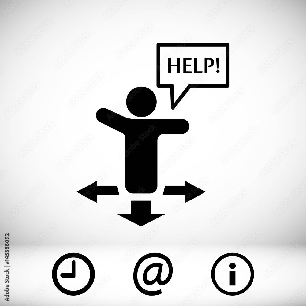 help icon stock vector illustration flat design help icon stock vector illustration flat design